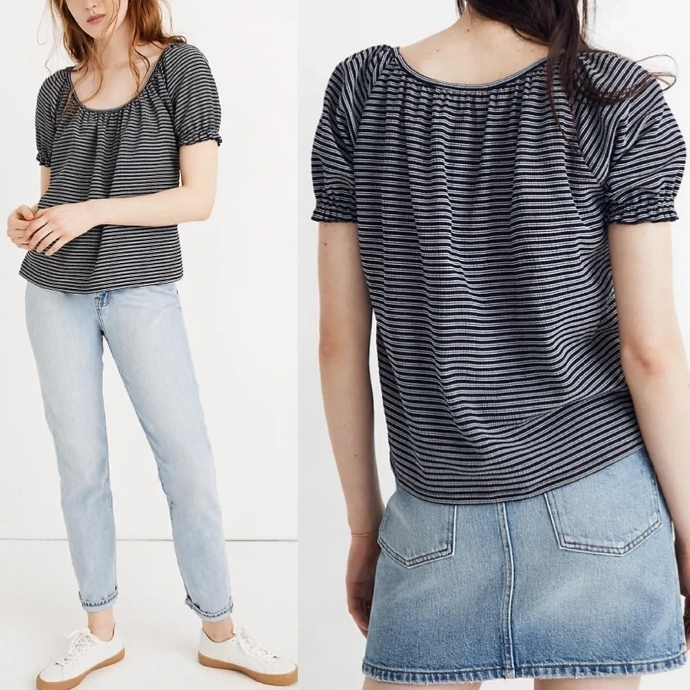 Madewell Texture & Thread Peasant Boho shirt shirt sleeve size XL